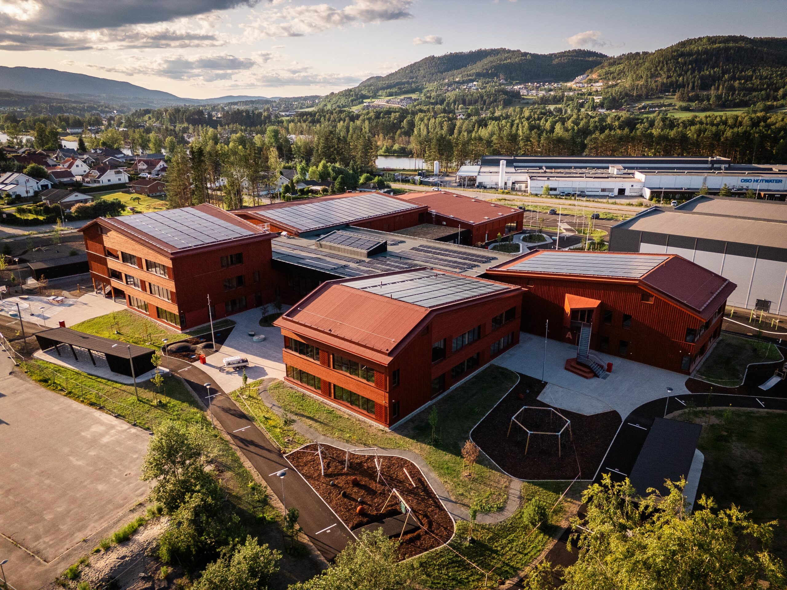 Dronebilde skole